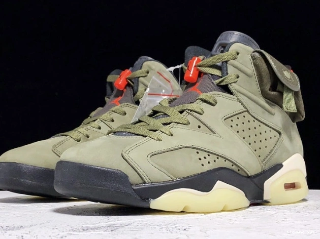 x Olive Air Scott Jordan 6 Travis Medium CN1084-200 0806